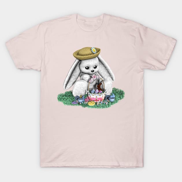 Easter Bunny and Basket T-Shirt by 2HivelysArt